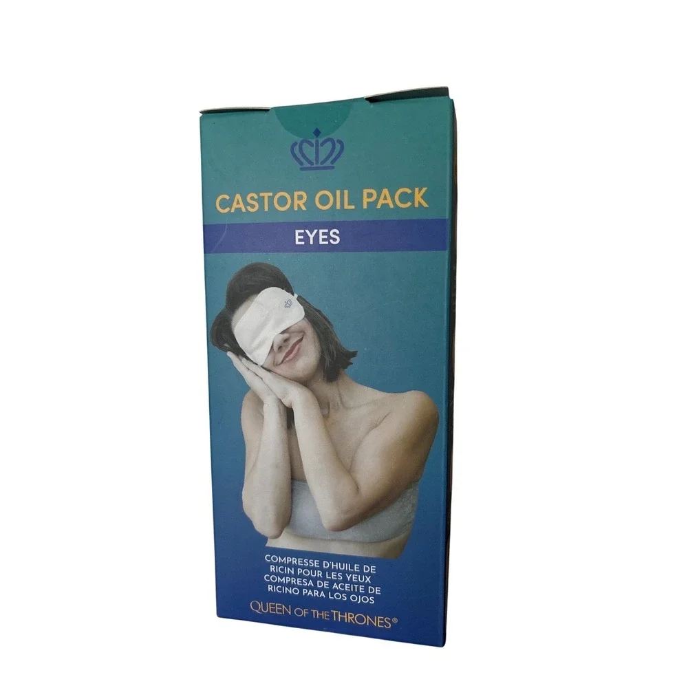 NIB Queen of the Thrones Castor Oil Pack - Eyes Organic Cotton Flannel Eye Mask‎